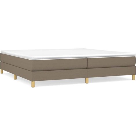 Maison Exclusive - Boxspringbettgestell Taupe 200x200 cm Stoff (1/5)