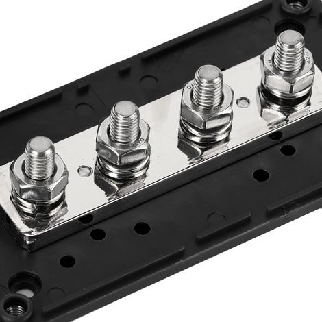 Stromschienen-Verteilerkasten für Automobile und Schiffe, 300 A 48 V DC, universell für Freizeitfahrzeuge (schwarz) (1/5)