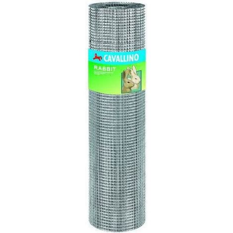 Blinky 66805 Rete Rabbit Zincata Elettrosaldata Maglia 12.7x12.7 mm Filo 0.9 mm Rotolo 5 m Altezza 50 cm colore Grigio
