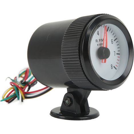 52-mm-Drehzahlmesser (0–8000 U/min) mit blauer LED-Hintergrundbeleuchtung für 4-, 6- und 8-Zylinder-Benzinmotoren (1/5)