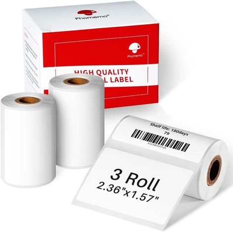 Thermal Labels Self-Adhesive 3 Rolls 60x40mm,540 pcs (1/5)