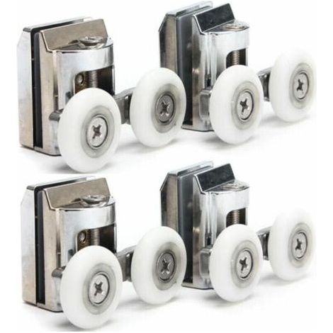 Rullo per porta doccia, cuscinetto di ricambio da 23 mm, rulli per porta doccia scorrevole in nylon e lega di zinco (1/4)