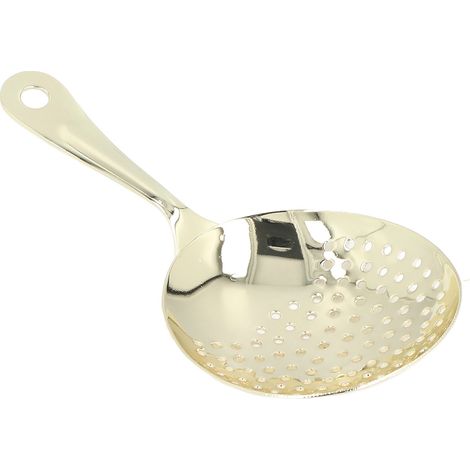 Professionelles Cocktailsieb aus goldfarbenem Edelstahl, ideal für Bars, Clubs und Restaurants. (1/5)