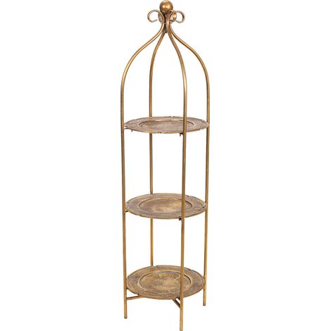 Estantería de metal dorada 35.5x35.5x134h cm (1/5)