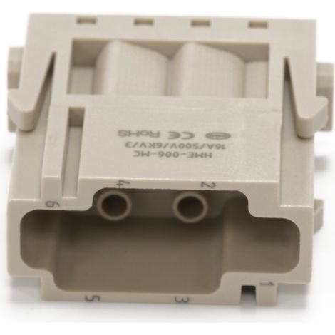Embout de connecteur RS PRO, 6 contacts , 16A, Mâle ( Prix pour 1 )