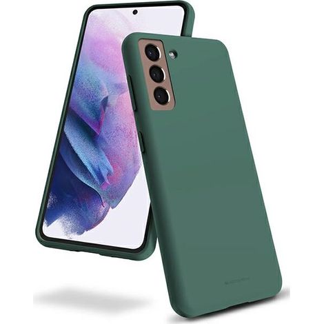 Custodia in silicone Mercury per iPhone 15 Plus, colore verde (1/5)