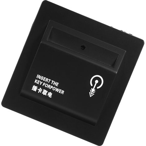 Interrupteur hotel 40A haute puissance aluminium ABS coupe-circuit economiseur mecanique prise commande cle chambre 85-250V 8000W 8.6x9x4.2cm or/noir/blanc/gris 1 interrupteur 1 carte 2 vis (1/5)