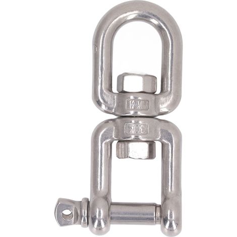 Élingue roulante professionnelle en acier inoxydable 304, manille double mâchoire robuste pour balançoire, corde d'escalade 12mm/0.47po, dispositif de levage lourd. (1/5)