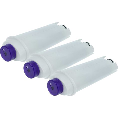vhbw 3x Water Filter compatible with DeLonghi EC 820.B, EC 850.M, EC 860.M Coffee Machine, Espresso Machine - White