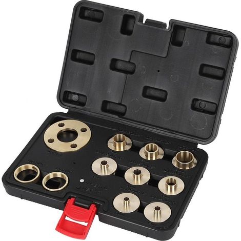 Kit de Guide de Routeur, 11 Pièces Taille Impériale Kit de Guide de Modèle de Routeur en Laiton, avec Adaptateur pour écrou de Blocage avec étui (1/5)