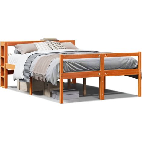 Maison Exclusive - Estructura cama con cabecero madera pino marró (1/5)