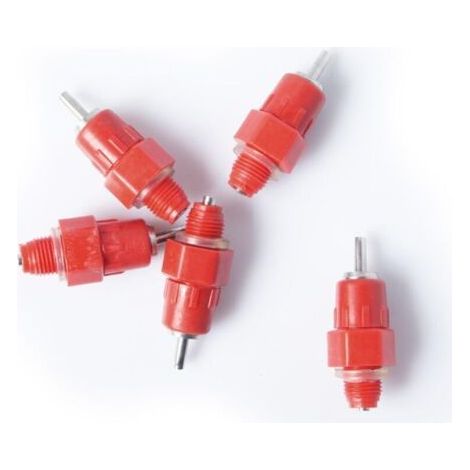 QORVA-Lot de 5 tétines à eau pour distributeur d'aliments pour poules, accessoires de volaille à visser. (1/2)