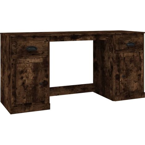 Maison Exclusive - Schreibtisch mit Stauraum Räuchereiche Holzwer