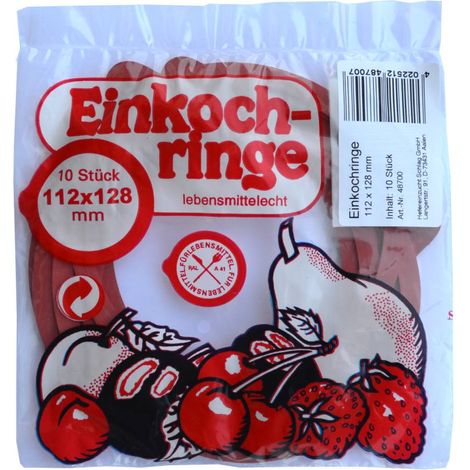 Vina Einkochringe 112 x 128 mm 10 Stück Wein- und Obstverarbeitung