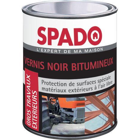 Spado Lack auf Bitumenbasis Schwarz 1l schwarz - Spado