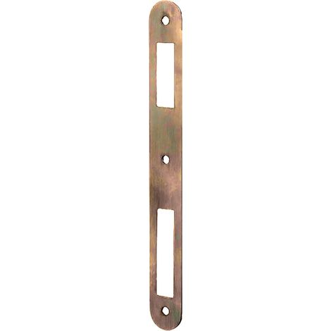 CONTROPIASTRA PER SERRATURA 'PATENT' B.T. bronzato - interasse 90 mm - BONAITI