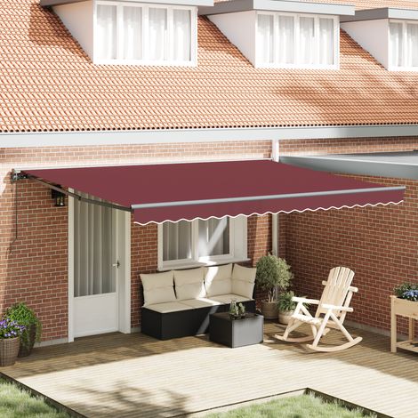 Markisenrahmen Bordeauxrot 450 x 300 cm vidaXL (1/5)