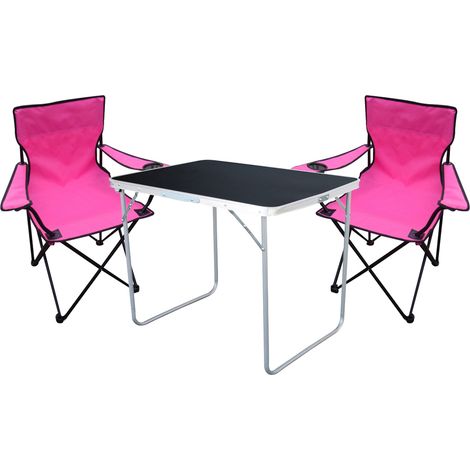 3-tlg Campingsessel Pink + Campingtisch-MMC330870B+2xMPO2471 (1/5)