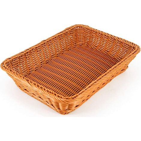Allecto Plus,Cesta de mimbre para pan,picnics y almacenamiento,Bandeja para alimentos,Rectangular 30 cm × 20 cm (1/5)