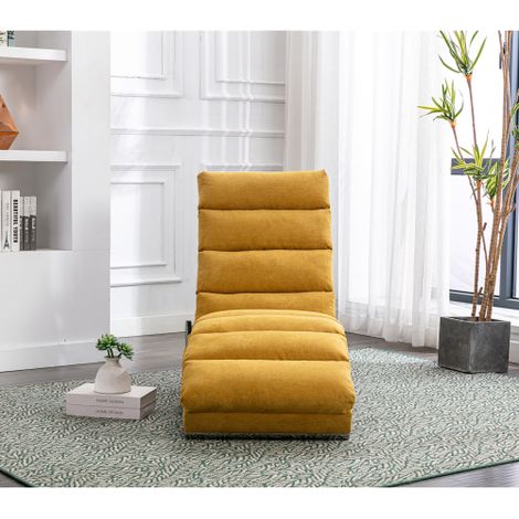 Fauteuil inclinable fixe moderne — Offre un soutien intégral du corps, un massage vibrant doux et une poche de rangement latérale — Mobilier idéal pour bureau, salon ou chambre (tissu aspect lin coule (1/4)