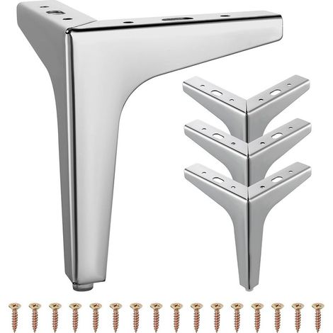 Pcs Pieds de Meubles en Métal 10cm Triangulaires pour Canapé, Table Basse, Meuble TV et (1/5)