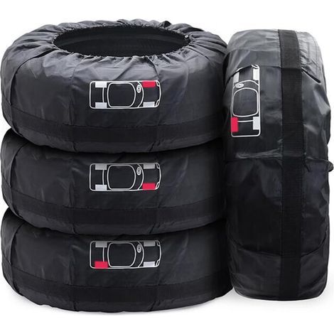 AIDUCHO Juego de 4 fundas para rueda de repuesto de coche de 18-22", impermeables y a prueba de polvo, con asa reforzada (diámetro 80 cm). (1/5)