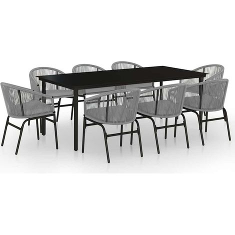 Maison Exclusive - Set Mobili da Pranzo da Giardino 9 pz Antracite (1/5)