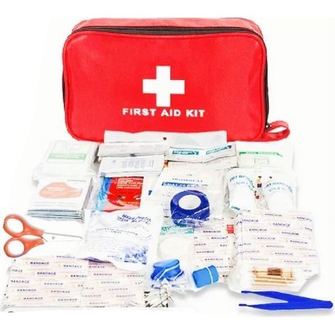 Trousse de premiers secours 12 pièces – Articles médicaux certifiés CE – Compacte pour voiture, maison, voyage, camping, randonnée (1/5)