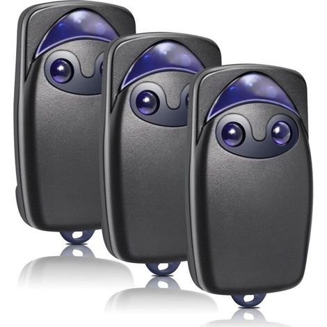 Télécommande de porte 3 pièces, télécommande de porte de garage 433,92 MHz compatible avec Flo2r-s, FLOXIR FLOXIR FLOX2R OXYGÈNE OX2, 2 canaux (1/5)