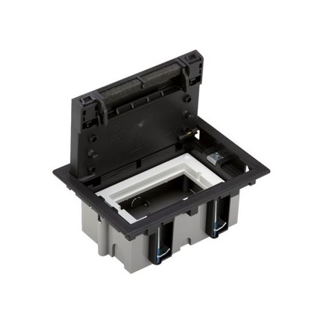1-Modul, 2-fach Bodendose K45, Tiefe 70 mm + SM102/9, Conne Graphit (1/4)