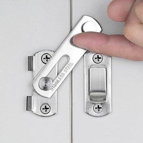 Pestillos para puertas de granero, 7x5cm, níquel cepillado, acero inoxidable, juego de 4