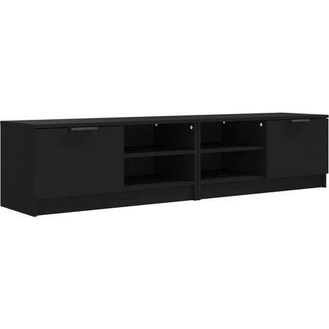 Mobili Porta TV 2 pz Neri 80x35x36,5 cm in Legno Multistrato vidaXL (1/5)