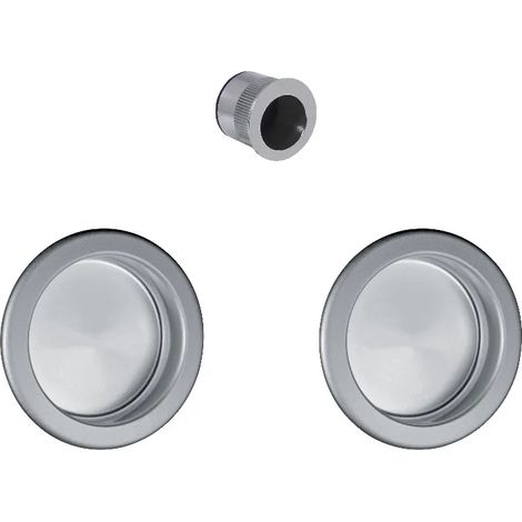 KIT SCIVOLA E CON ROSETTE TONDE CIECHE CROMO SATINATO (1/2)