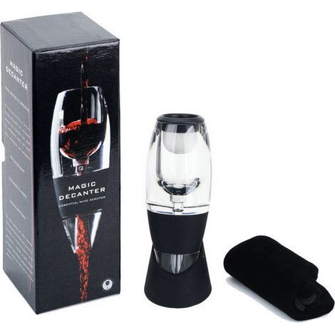 Aerateur vin, Magic Decanter Decanteur à Vin Aérateur de Vin Carafe Vin avec Vin Filtre, Boîte de Cadeau (1/5)