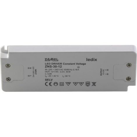 Schlankes LED-Netzteil 30W 12V DC - ZNS-30-12