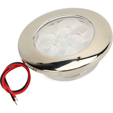 12-V-Gleichstrom-LED-Einbauleuchte für Wohnmobile und Boote, 1-W-Innendeckenleuchte, tageslichtweiß (5500–6300 K), Einbaumontage, 1 Stück (1/5)