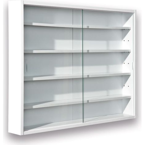 Vitrine Collection pour Figurines vitrine Murale Blanche 80x60cm (1/5)