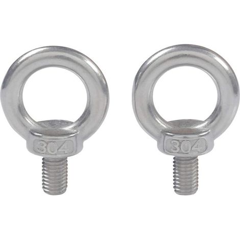 10 pcs vis à œil M5x10 en acier inoxydable 304, filetage mâle, anneau de levage, fixation robuste pour atelier et bricolage (1/5)