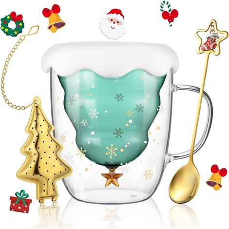 Glas Latte Macchiato 270ml Type 9-weihnachtsbaum Type 9-270ml1 (1/5)