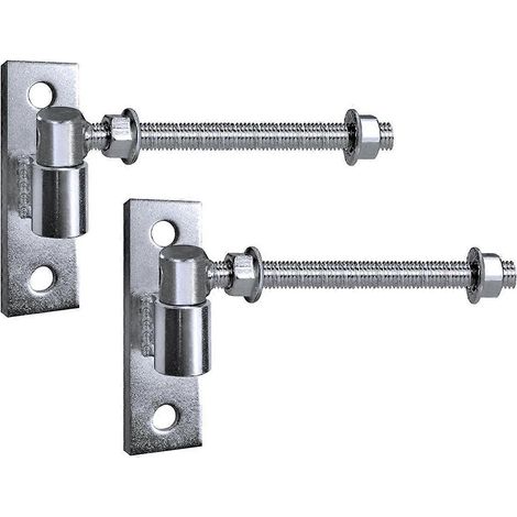 Charnières de portail robustes pour clôture en bois, charnière en J pour clôture en bois, charnière en acier soudé pour portail agricole, lot de 2, 15 cm (6 pouces). (1/5)