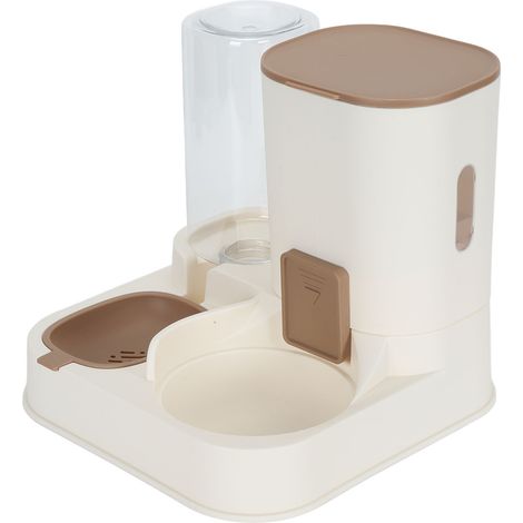 Distributeur Automatique - 2en1 - Nourriture & Eau - Grande Capacité 3,6L - Plastique PP Durable - Idéal pour Chats et Chiens (1/4)