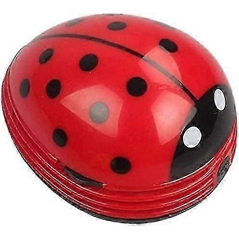 Mini aspirateur de bureau portable mignon à motif dessin animé, nettoyeur de poussière et ramasse-miettes (Rouge002)