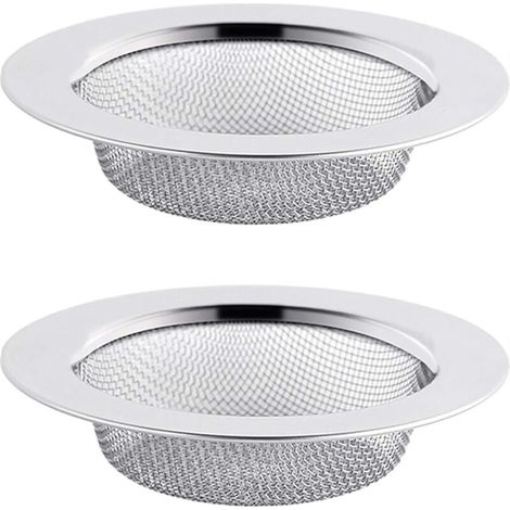 Lot de 2 crépines d'évier en acier inoxydable, crépine de vidange de 7,7 cm, crépine d'évier, crépine d'évier de cuisine (1/4)