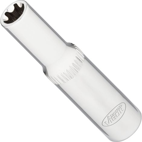 VIGOR T Steckschlüsseleinsatz, lang, V7014-8, 1/4 Zoll (6,3 mm) Vierkant, E Profil, SW E8