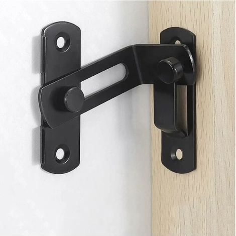 Black - Large 90 Degree Right Angle Door Lock Buckles Curved Locking Bolts Sliding Lock Lever Bolts For Doors And Windows (1/5)