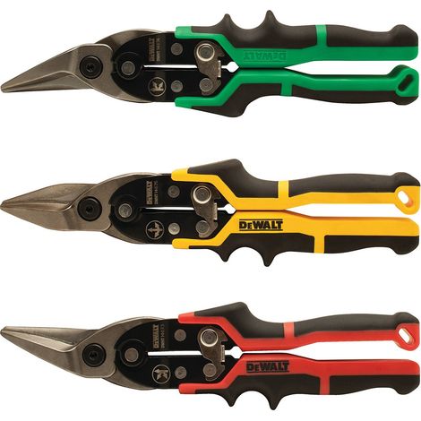 DeWALT Ergo DWHT14676-0 Set di 3 forbici per lamiera