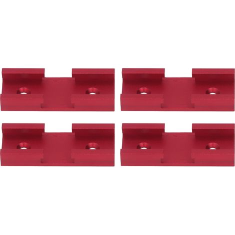 Set mit 4 Aluminium-T-Schienenverbindern, Führungsstücken, Zubehör für die Werkbank, rot, 4 Stück (1/5)