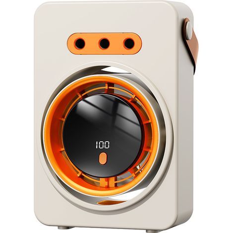 Mini climatizzatore portatile, ventilatore silenzioso con raffreddamento ad acqua, raffrescatore d'aria ad acqua, ventilatore alimentato a batteria USB con 5 velocità e timer (bianco crema) (1/5)