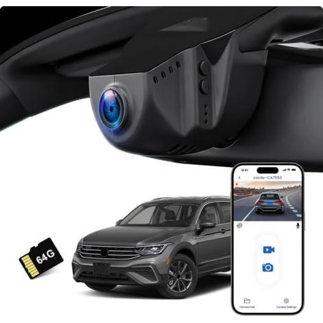 4K Dashcam for Tiguan 2018-2024, 150 Degree Angle, WiFi (1/5)