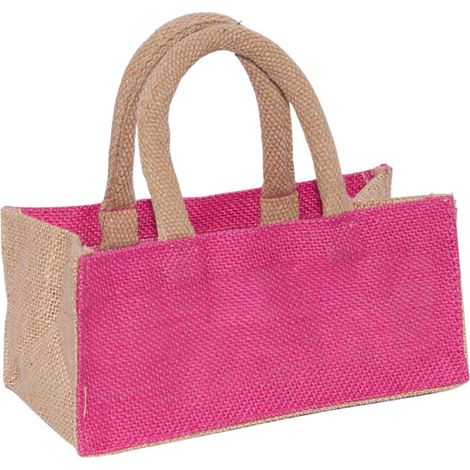 Borsina fucsia in juta, 21x11H10 cm (kit da 10) (1/3)